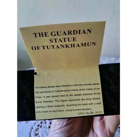 Egyptian Guardian Statue of King Tutankhamun Sculpture By VERONESE 2000 - Picture 4 of 6